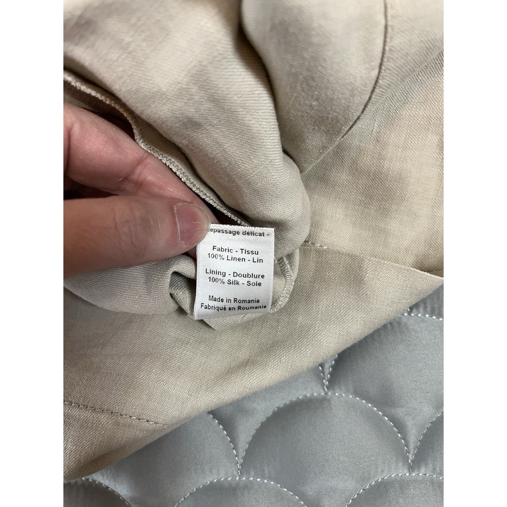 JOSEPH linen Jackson Cargo Shift Dress Sz 36 US Sz 6 Khaki Color With Pockets - Picture 8 of 11